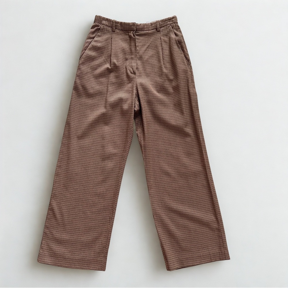 ARITZIA WILFRED Plaid Wide Leg Trousers